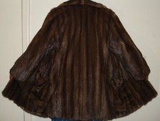 Feraud Paris Blue Iris Mink Fur Coat Size 8-10 Free Shipping