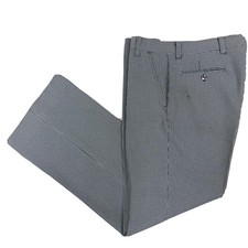 Vtg 70  s Men's MOD Blue White Houndstooth Check RETRO Bell Bottoms Golf Pants 34