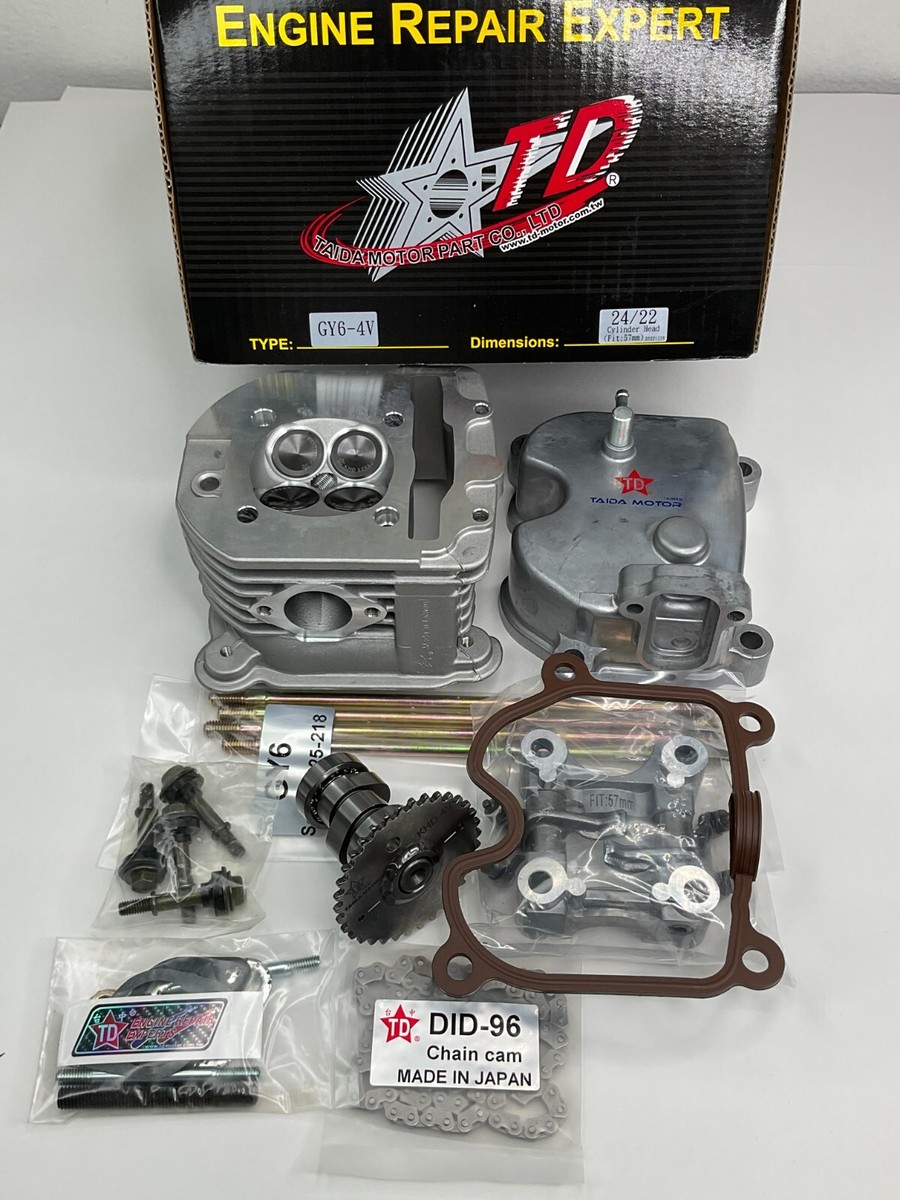 Scooter GY6 150cc Taida 4 Valve Cylinder Head for 57mm Spacing Kit