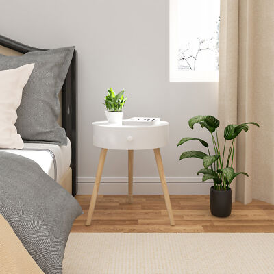Bme Caden Nachttisch Aus Massivholz (Akazie) – Mit Schublade, 45,7x38,1x59,9 Cm, Farbe Mokka