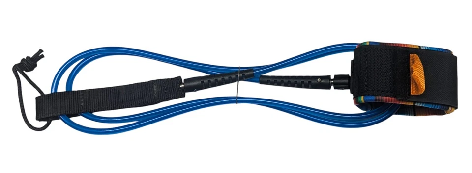 10' Pacific Vibrations Longboard Surfboard Sup Ankle leash 10ft Blue Cord  - Image 3 of 4