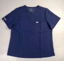 FIGS Catarina One Pocket Scrub Top Navy Blue Women's XXL FW1000 Aya Healthcare