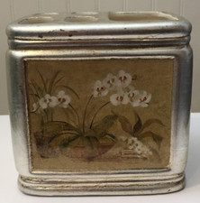 NEW CROSCILL ORCHIDS  NARCISSUS Toothbrush Holder Little Chip VINTAGE