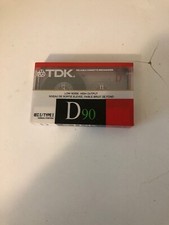 TDK D 90 min Cassette Tape (1988 Version) (Sealed)