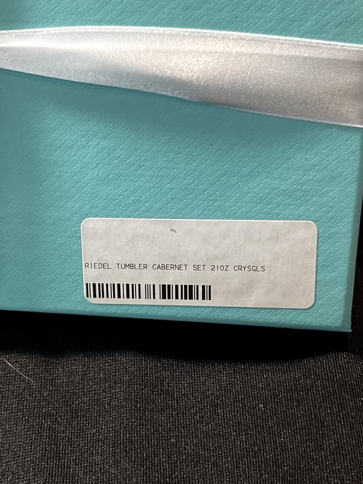TIFFANY & Co Vaso Cabernet Cristal Juego De 2 NUEVO En Caja SIN USAR RIDEL Foto 2 de 4