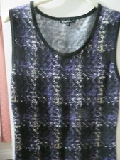 LEO GUY smart, elegant ,comfortable, Sleeveless Top,  UK Size  XS/S