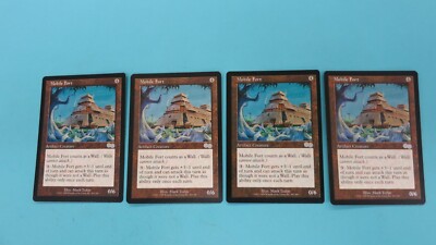 4x MOBILE FORT  PLAYSET  URZA'S SAGA MAGIC THE GATHERING MTG NM / UNPLAYED