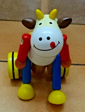 La Vache - Jouet animé à pousser. En bois - dès 12 mois