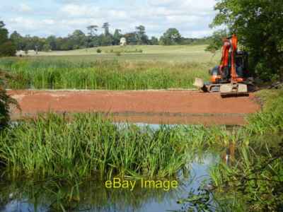 Photo 6x4 An excavator working on the water splash Dunstall Common An exc c2017
