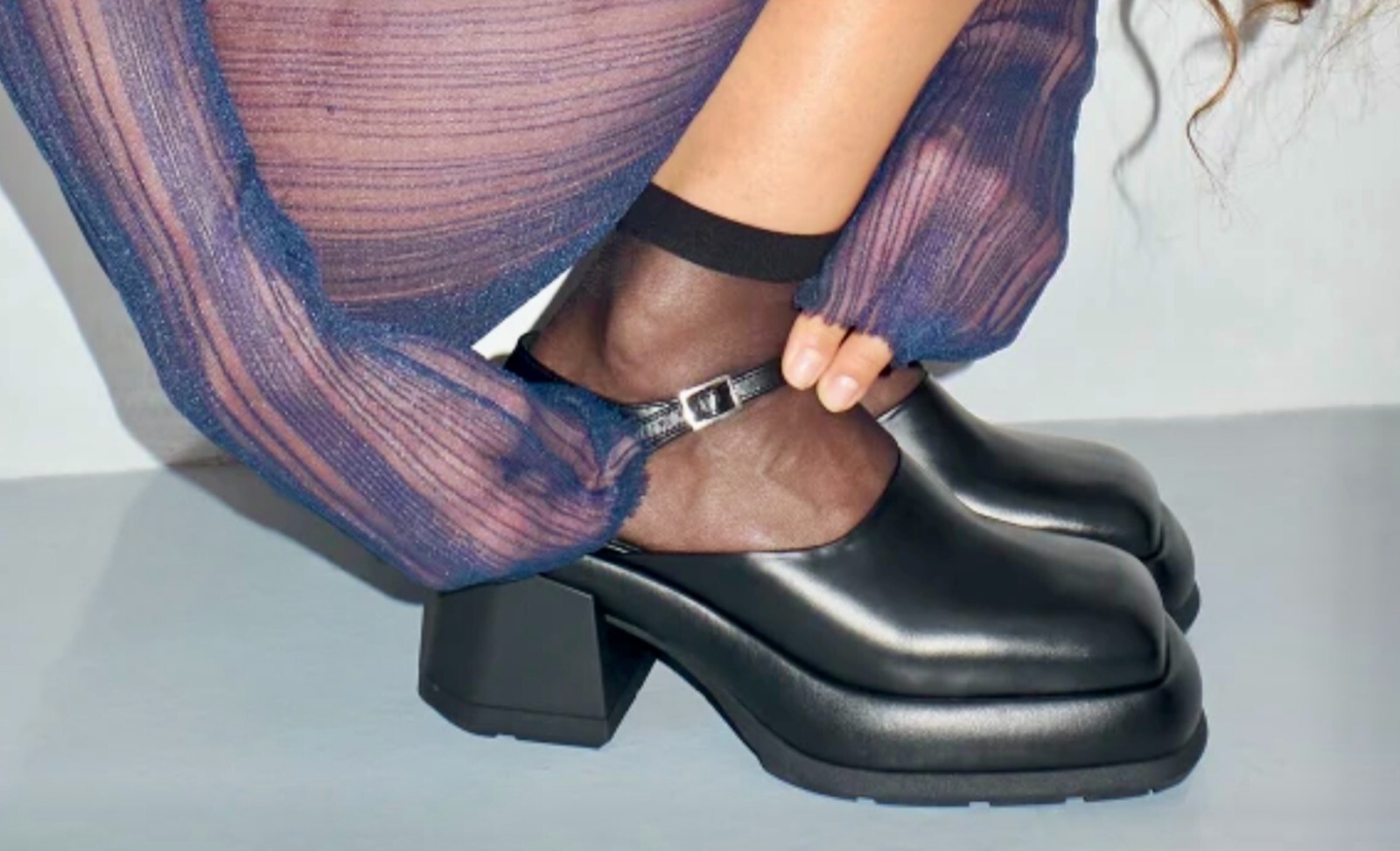 Туфли Free People E8 Miista кораллового цвета Maryjane на платформе из черной кожи 39/8-8,5 НОВЫЕ