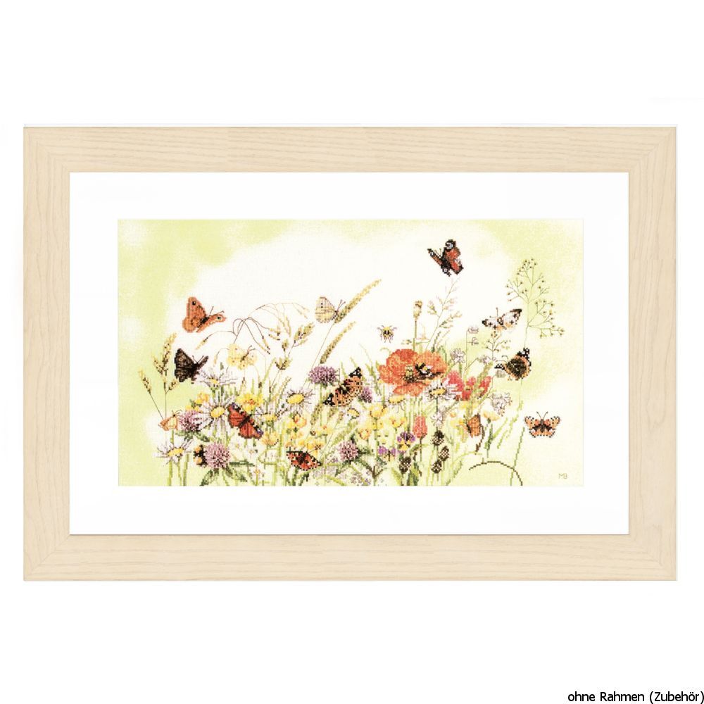 Lanarte cross stitch kit ""butterflies & flowers"", counted, DIY