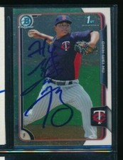 2015 Bowman Chrome #BCP112 Chih-Wei Hu Twins Signed Autograph (LL93) swsw6