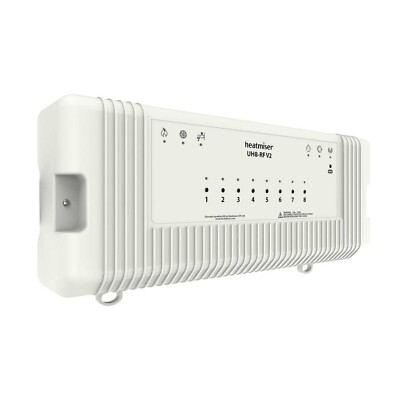 Heatmiser UH8-RF v2 8 Zonen Verdrahtungszentrum RF kabellos Einsatz mit Slimline-RF neoAir
