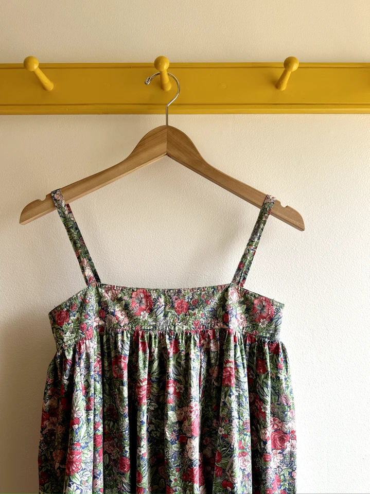 Vestido largo vintage raro años 70 CACHAREL Liberty estampado S M hecho en Francia Foto 2 de 4