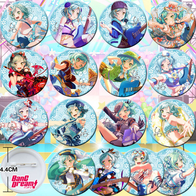 Cute Aoba Moka Badge Itabag Pin Button Holiday Gift 16PCS Anime BanG Dream