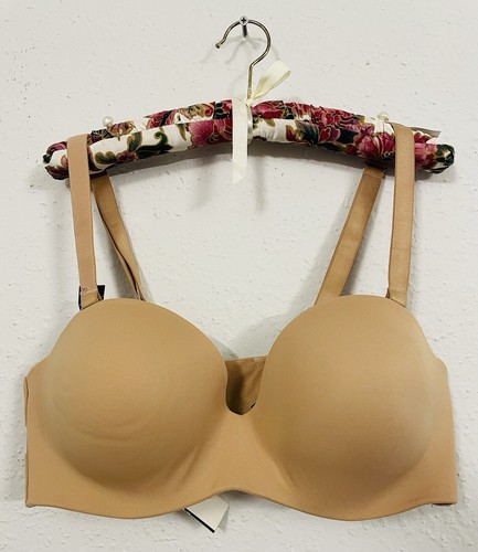 NEW Ambrielle Bra Womens 38D Beige Multiway Strapless Full Figure Underwire $38