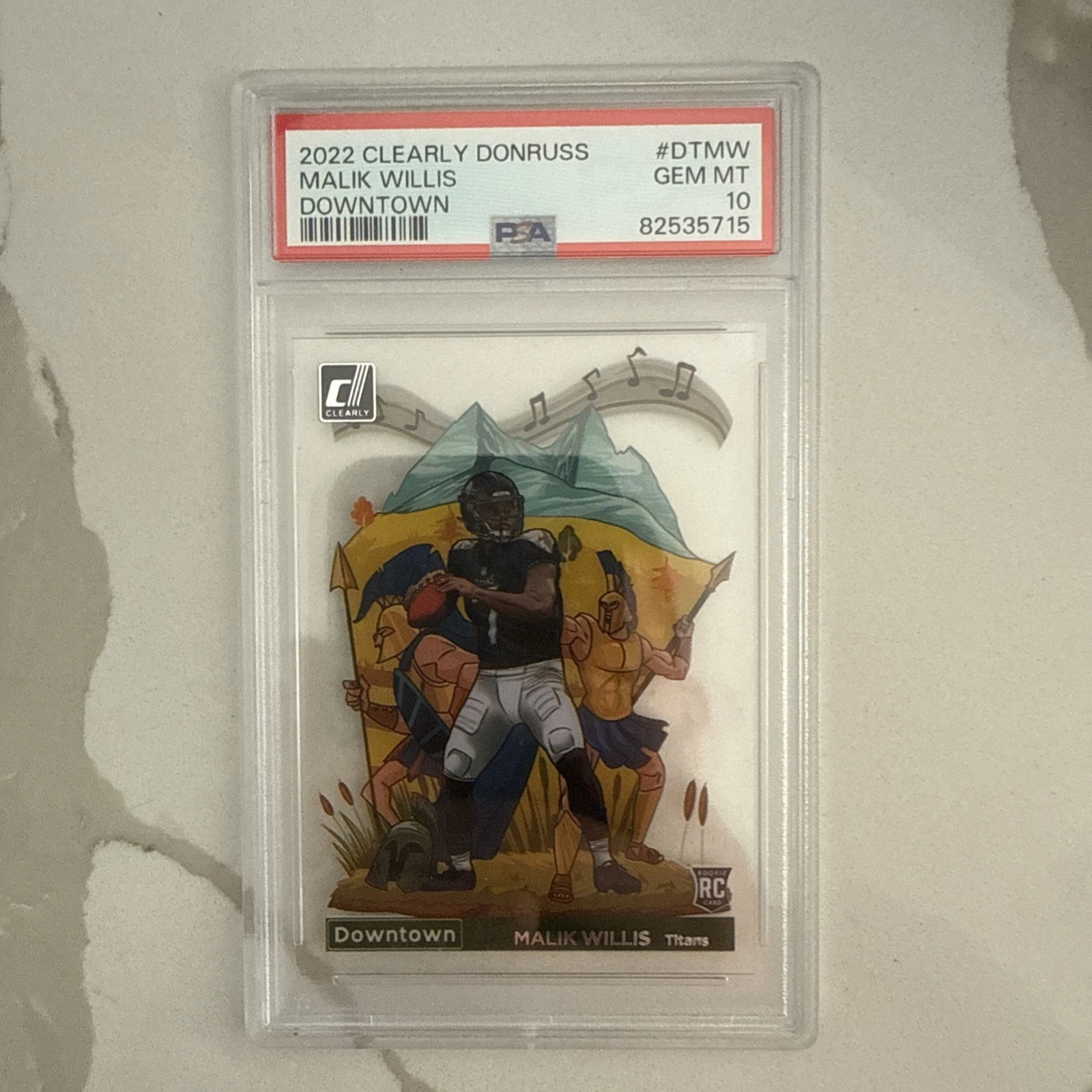 Malik Willis Panini Clearly Donruss Downtown #DTMW Base