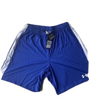 Under Armour Mens Large Blue White HeatGear Loose Athletic Shorts Gym