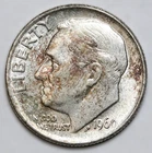 1960 10c Roosevelt Silver Dime - RAW - Toned / Great Luster