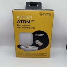 Audien Atom One Rechargeable OTC Hearing Aids Rechargeable With Case
