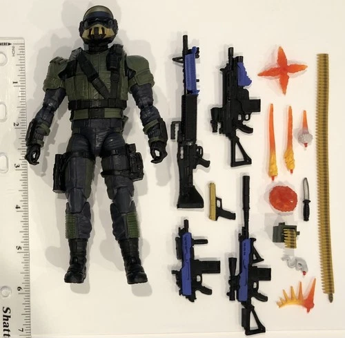 HASBRO 6" GI JOE CLASSIFIED STEEL CORPS COMMANDER LOOSE FIGURE & ACCESSORIES