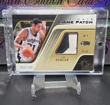 Tim Duncan 2 Color Letter # Patch 2004-05 Ultimate Collection Spurs HOF SP /100