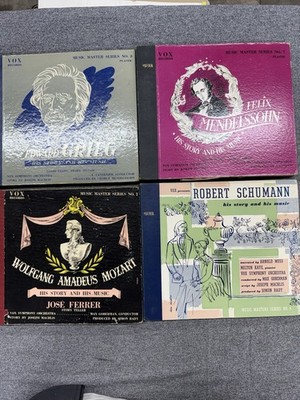 4x Vox LP Set Chopin Tchaikovsky Beethoven Schubert 1950s 60s