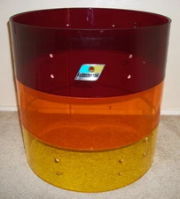 16" 1978 Ludwig Tivoli Vistalite Tequila Sunrise Floor Tom Drum Shell