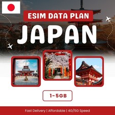 Japan eSIM 1GB to 5GB | 4G/5G Data Plan | Same-Day Delivery | Easy Setup