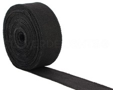 CleverDelights 2" Black Burlap Ribbon - Finished Edge - 25 2 Inch,