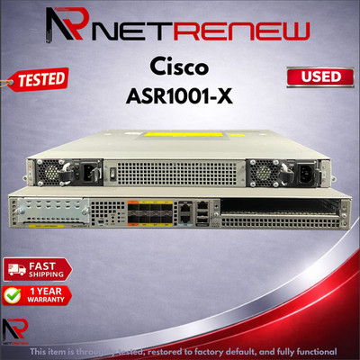 Cisco ASR1001-X 6-Port GE Aggregation Services Router 2x ASR1001-X-PWR-AC