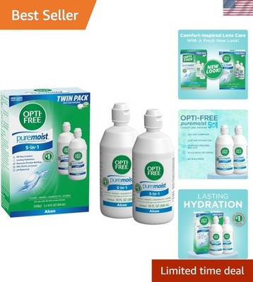 Pack of 2 Puremoist Multi-Purpose Lens Solutions - 20 Fl Oz Total for Comfort