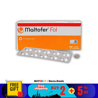 1 X Original MALTOFER FOL CHEWABLE TABLETS 30'S  For Iron Deficiency