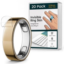 20 Pack Cover for Oura Ring 5, Ultra-Thin 0.15mm Clear Skin Protector  Anti-...