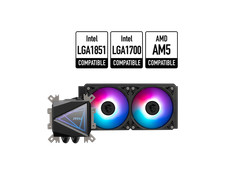 MSI MAG CoreLiquid I240 Black - AIO ARGB CPU Liquid Cooler - Infinity Mirror