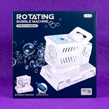 Rotating Bubble Machine No.185 2.4G Remote Automatic Rotation LED Party