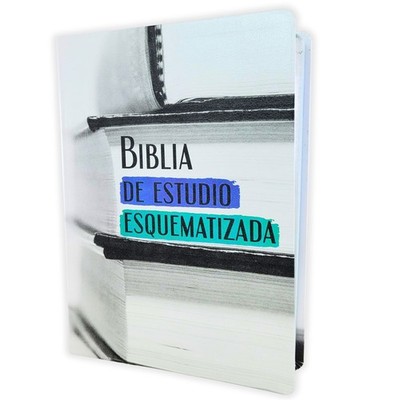 Biblia de Estudio Letra Grande Esquematizada RV1960 imit piel con indice
