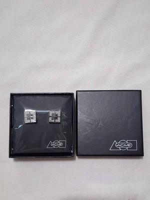 ACME Studio Square Black Silver Cufflinks NEW