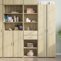 Schmales Highboard Sonoma-Eiche 50X42,5X185 Cm Holzwerkstoff