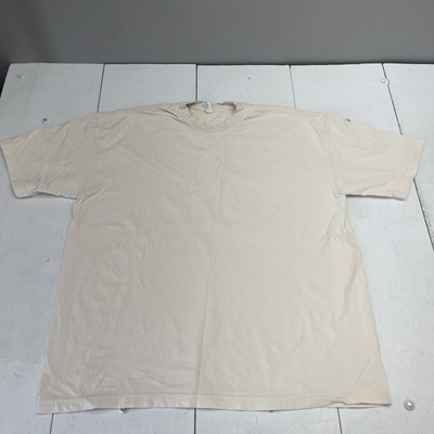 Los Angeles Apparel 6.5oz Beige Garment Dyed Short Sleeve T Shirt Unisex 3XL