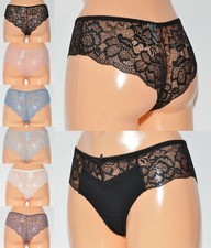 Damen Slip Höschen Panty durchsichtig Sexy Dessous mit Spitze Größe S/M/L