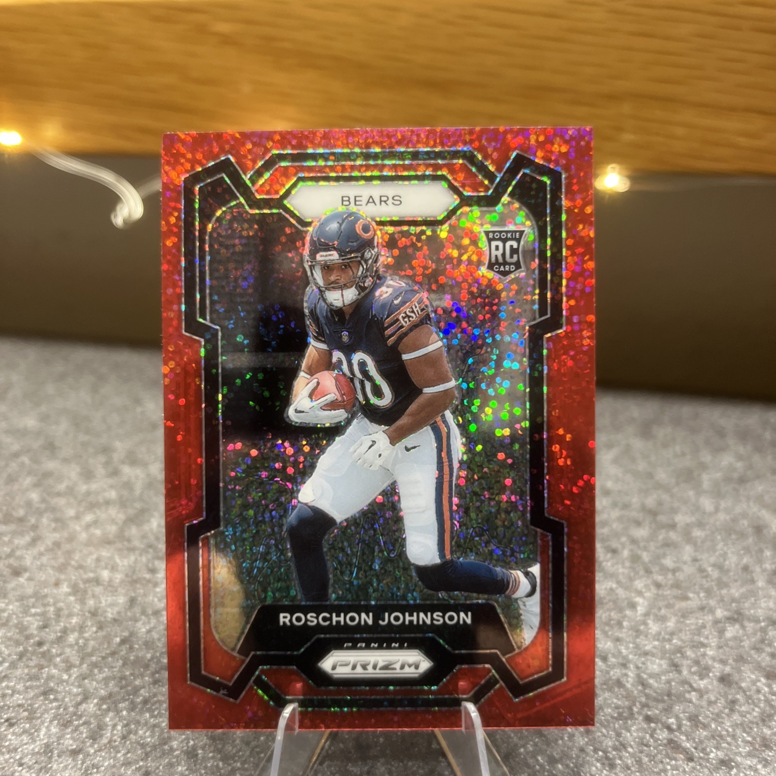 Roschon Johnson 2023 Panini Prizm Red Sparkle #314