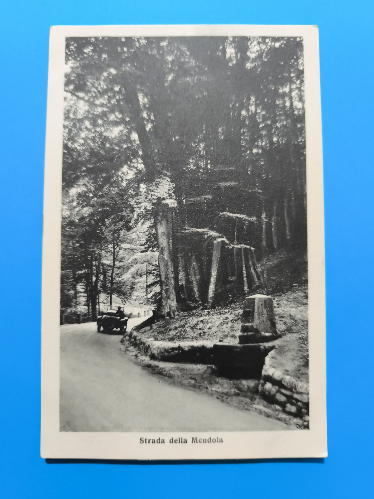 STRADA DELLA MENDOLA  EDIT. BERTOLDI CARTOLINA NON VIAGGIATA BIANCO E NERO -