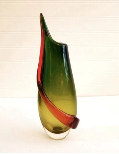 Vintage Murano Sommerso Art Glass Vase – Flavio Poli Style