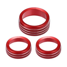 AC Radio Switch Knob Cover Decals for Dodge Durango 2014-2020 Red (Set of 3)