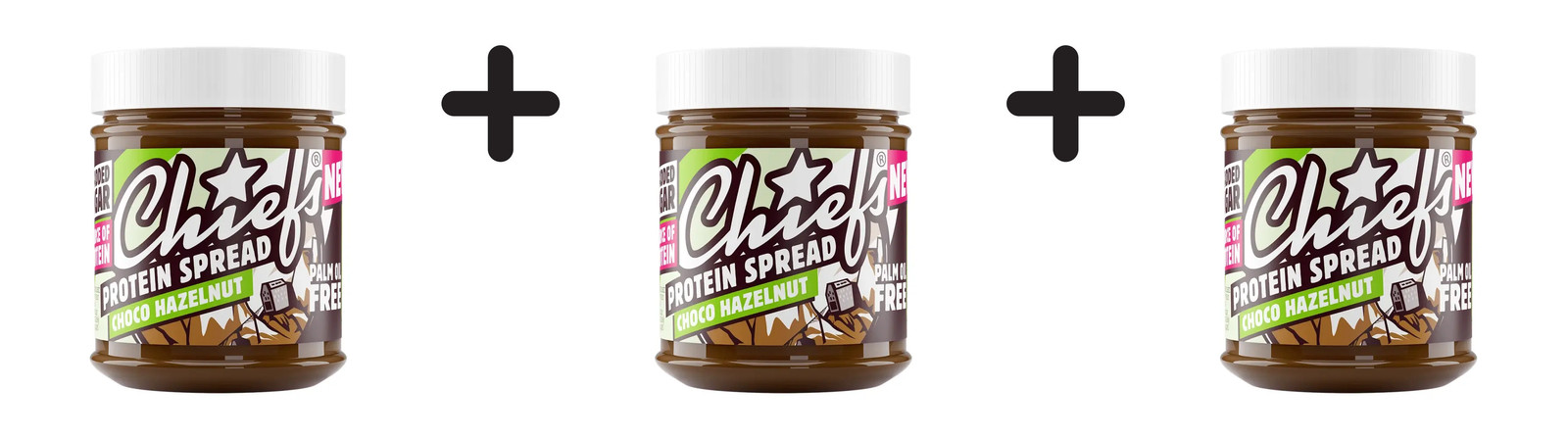 3 x Chiefs Protein Spread (1x200g) Choco Hazelnut (33,17 EUR/kg)