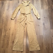 Vtg 60s 70s Jumpsuit Womens Bell Bottom One Piece Leisure Jump suit Disco Mod 10