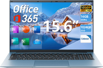 SGIN 15,6'' FHD Laptop Windows 11 PRO Office 365 16GB RAM 1TB SSD HDMI WiFi 6