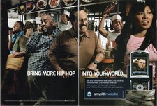 Amp'd Mobile 2006 Paul Wall Hip Hop Print Ad Motorola RAZR Phone