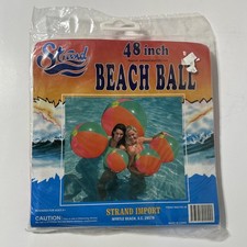 Jumbo Round Inflatable Strand 48  Beach Ball IN82703-48 Green Pink